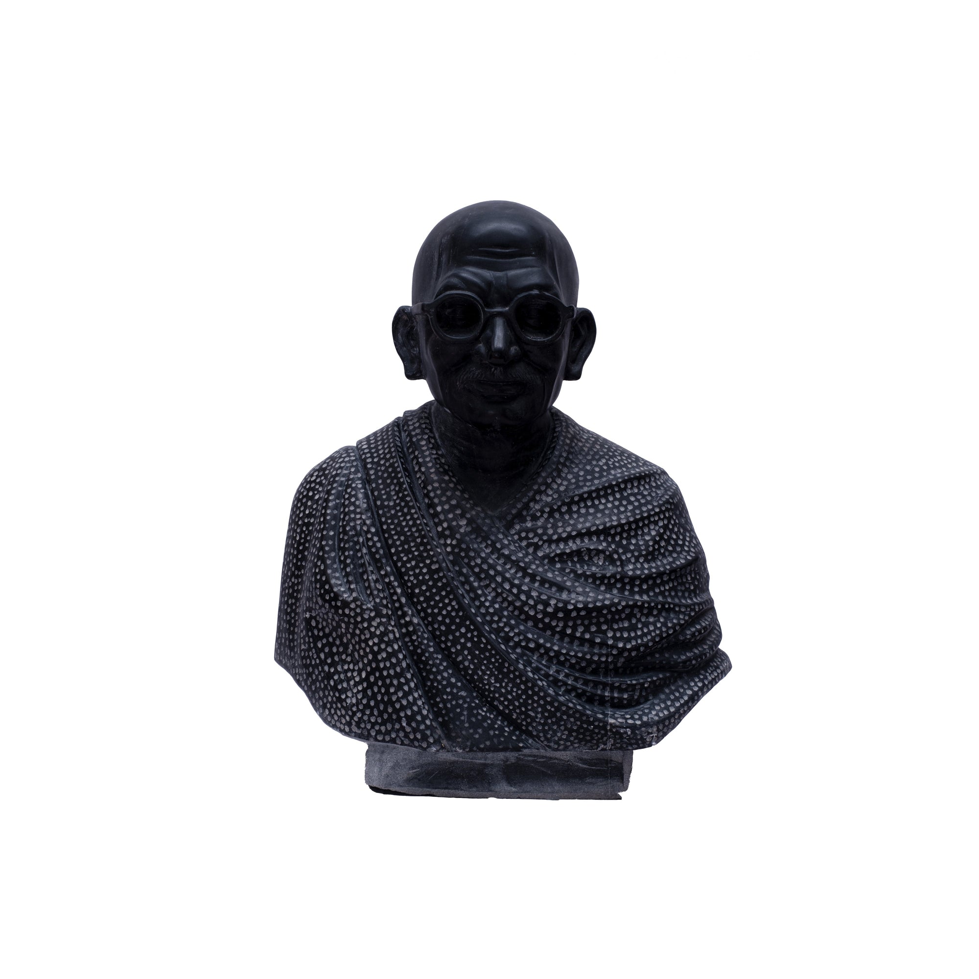 Mahatma Gandhi Black Marble Statue For Home Office Decoration - 24 x 20 x 10