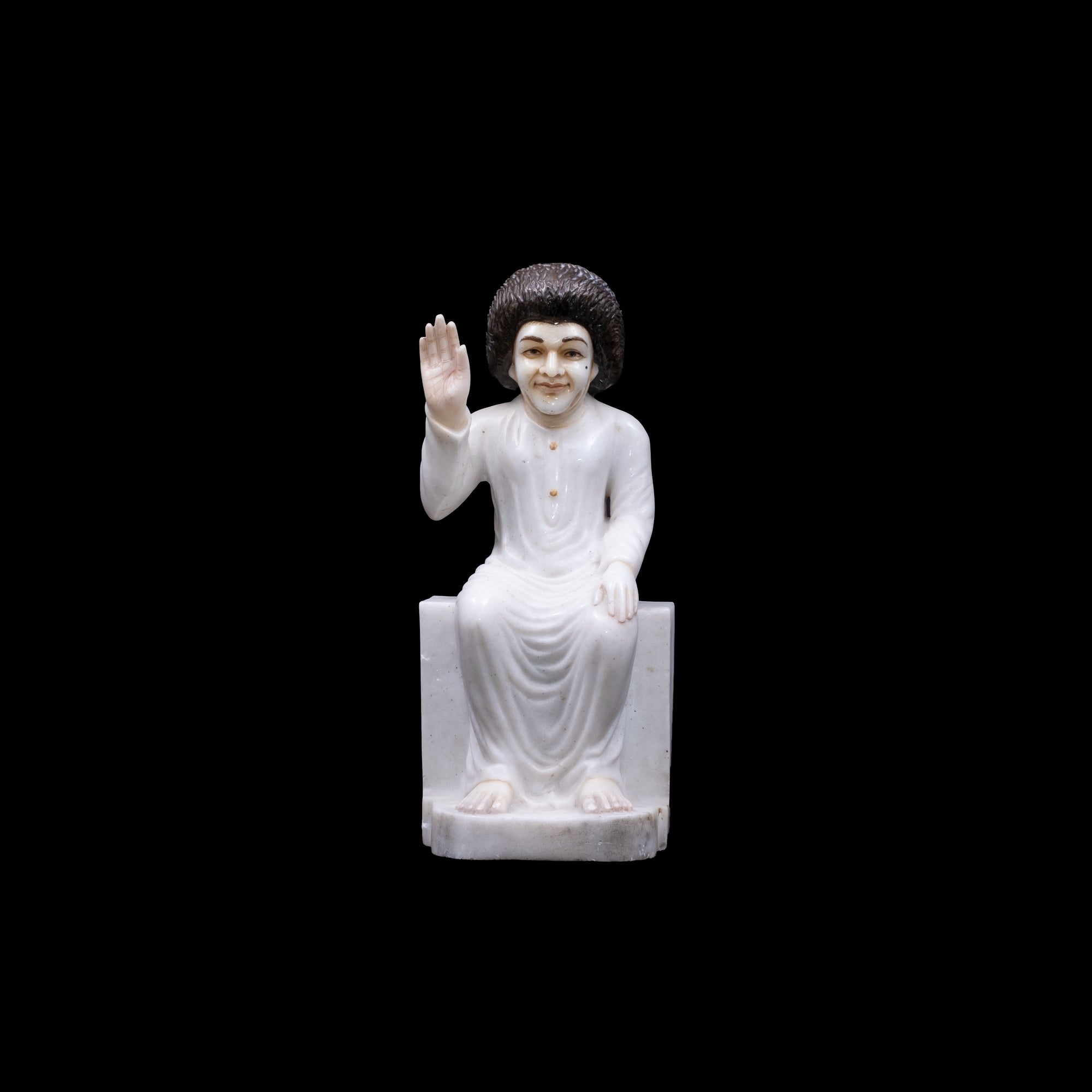 Sath Sai Baba Marble Statue For Your Home Temple - 16 x 7 x 7 inches