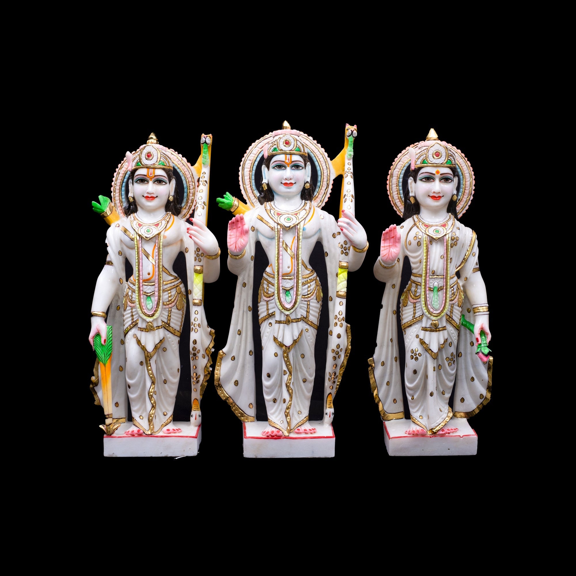 Ram Darbar Marble Statue For Temple - 24 x 11 x 4