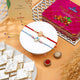 Babla Rakhi Set of 2 Rakhi With Sapphire Fruit Nut And Kaju Katri
