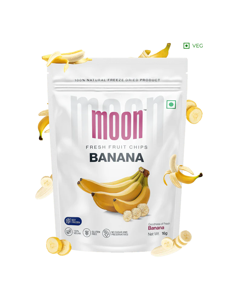 Moon Freeze Dried Banana Cubes | 16 gms