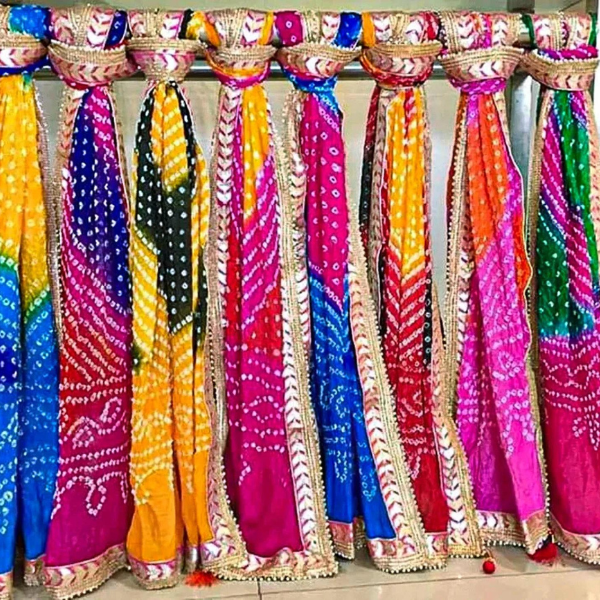 Bandhani Duptta  Multi Colour 2 pcs