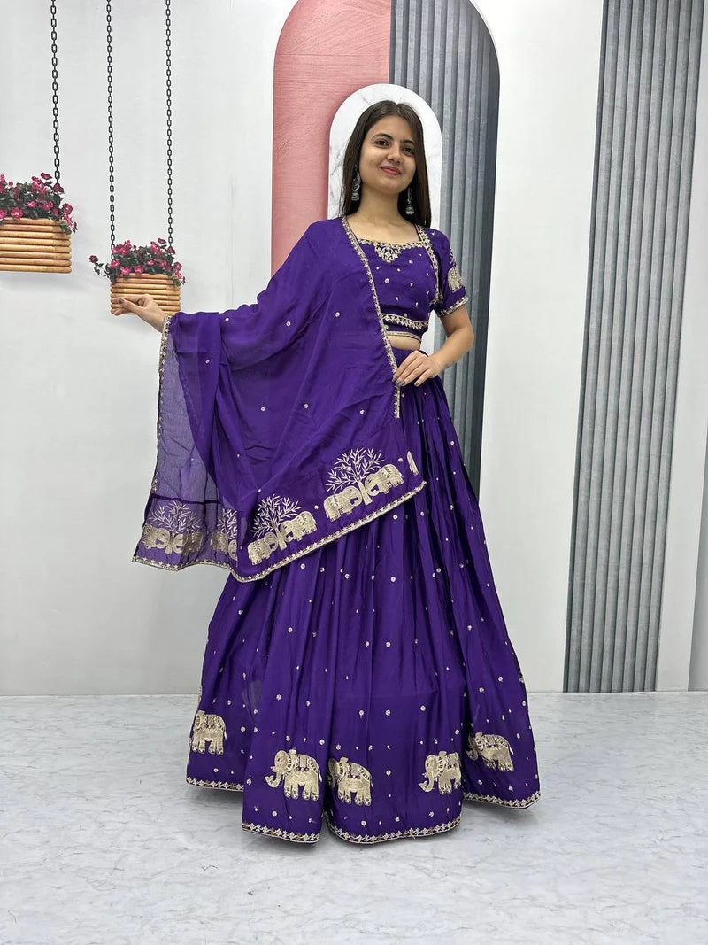Beautiful Lehenga Choli With Thread Sequence Work | Ready To Wear