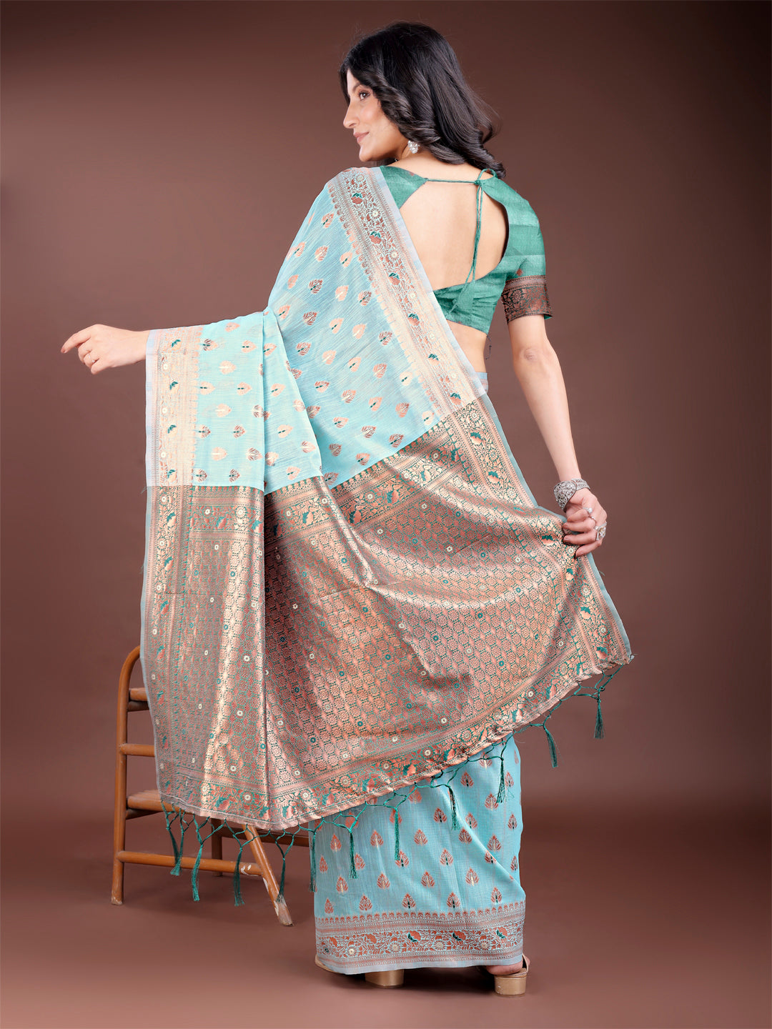 Soot Symphony Linen Cotton Sarees Collection | Ready To Wear        SKU - ASASA1001 to 06