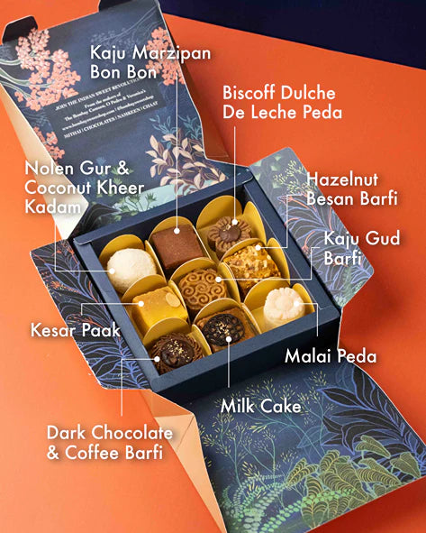 Bombay Sweet Shop Assorted Mithai Box - Box of 9