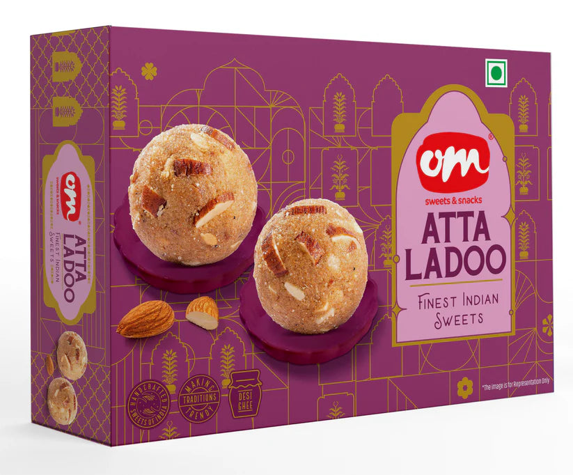 Om Sweets & Snacks Atta Ladoo - 400 gms