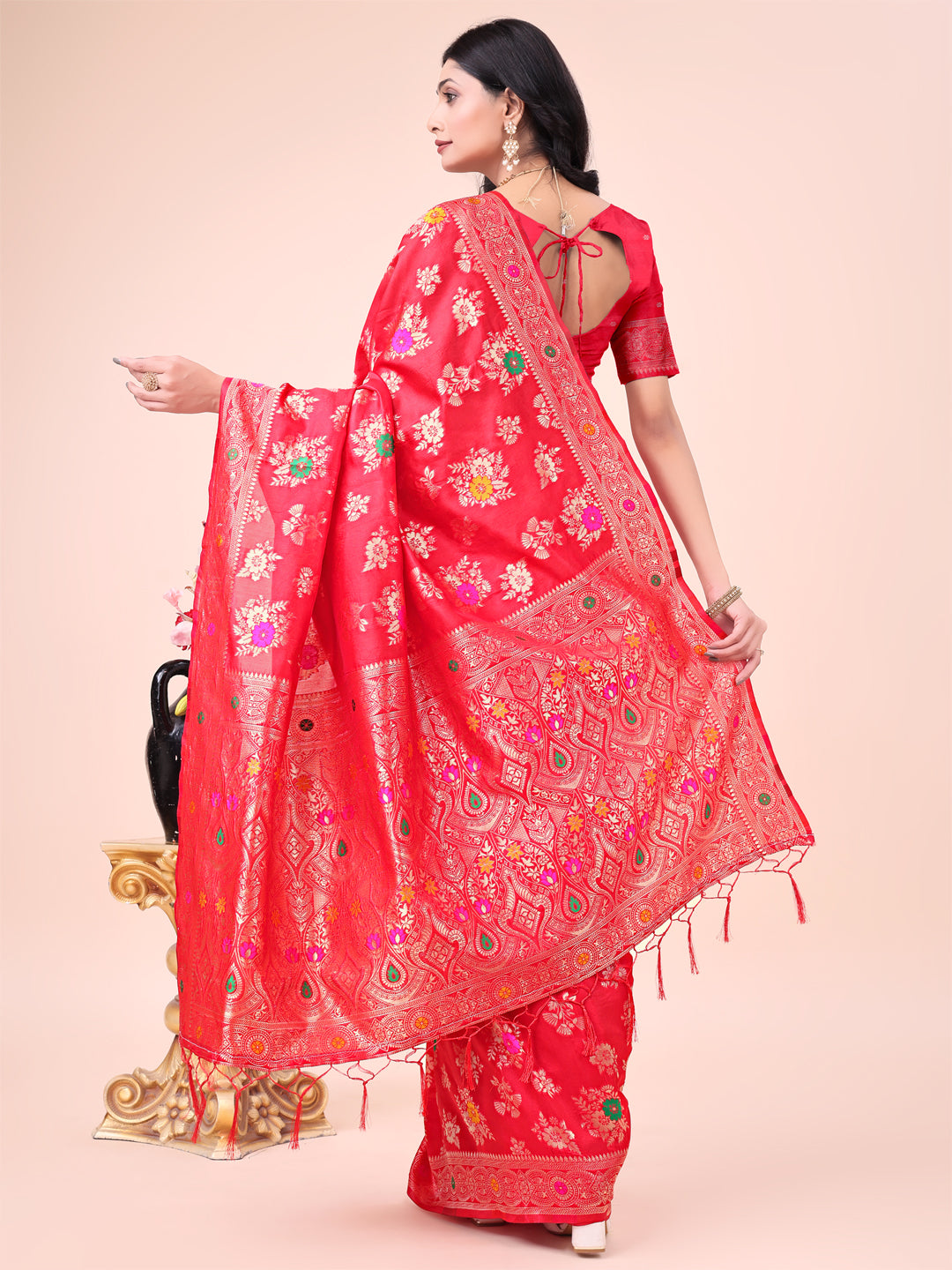 Rajsi Roop Banarasi Drapes Saree | Ready To Wear                                         SKU - ASBAN1003