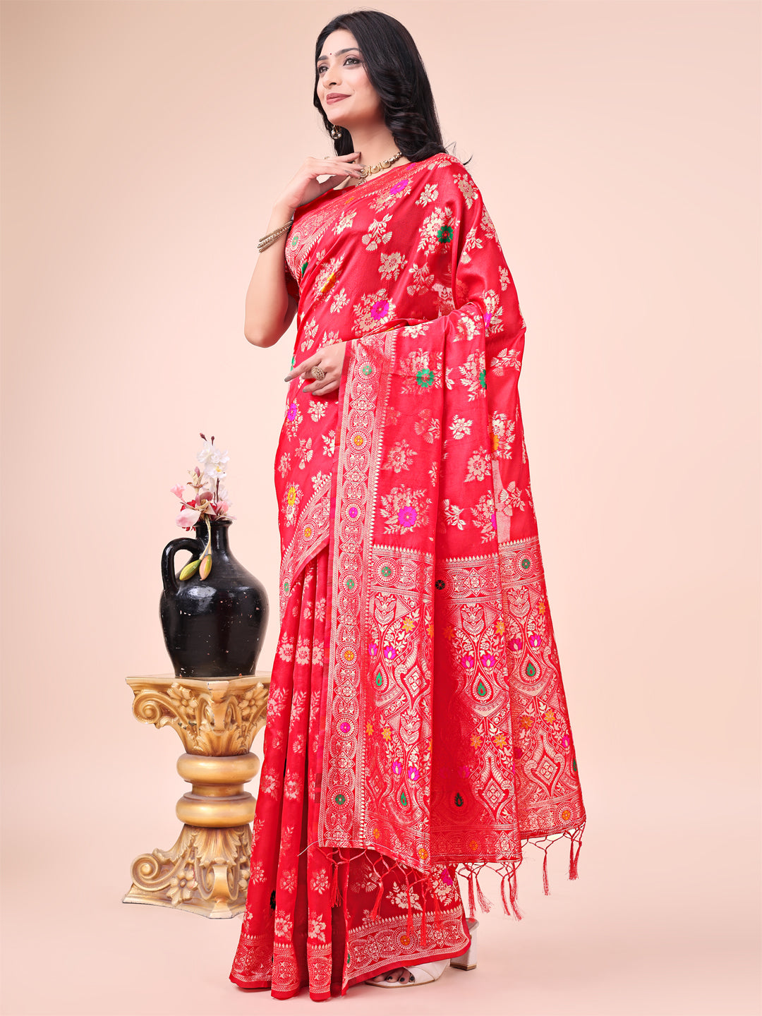 Rajsi Roop Banarasi Drapes Saree | Ready To Wear                                         SKU - ASBAN1003
