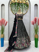 Black Color Georgette Full Sequence Lehenga Choli For Wedding | Ready To Wear