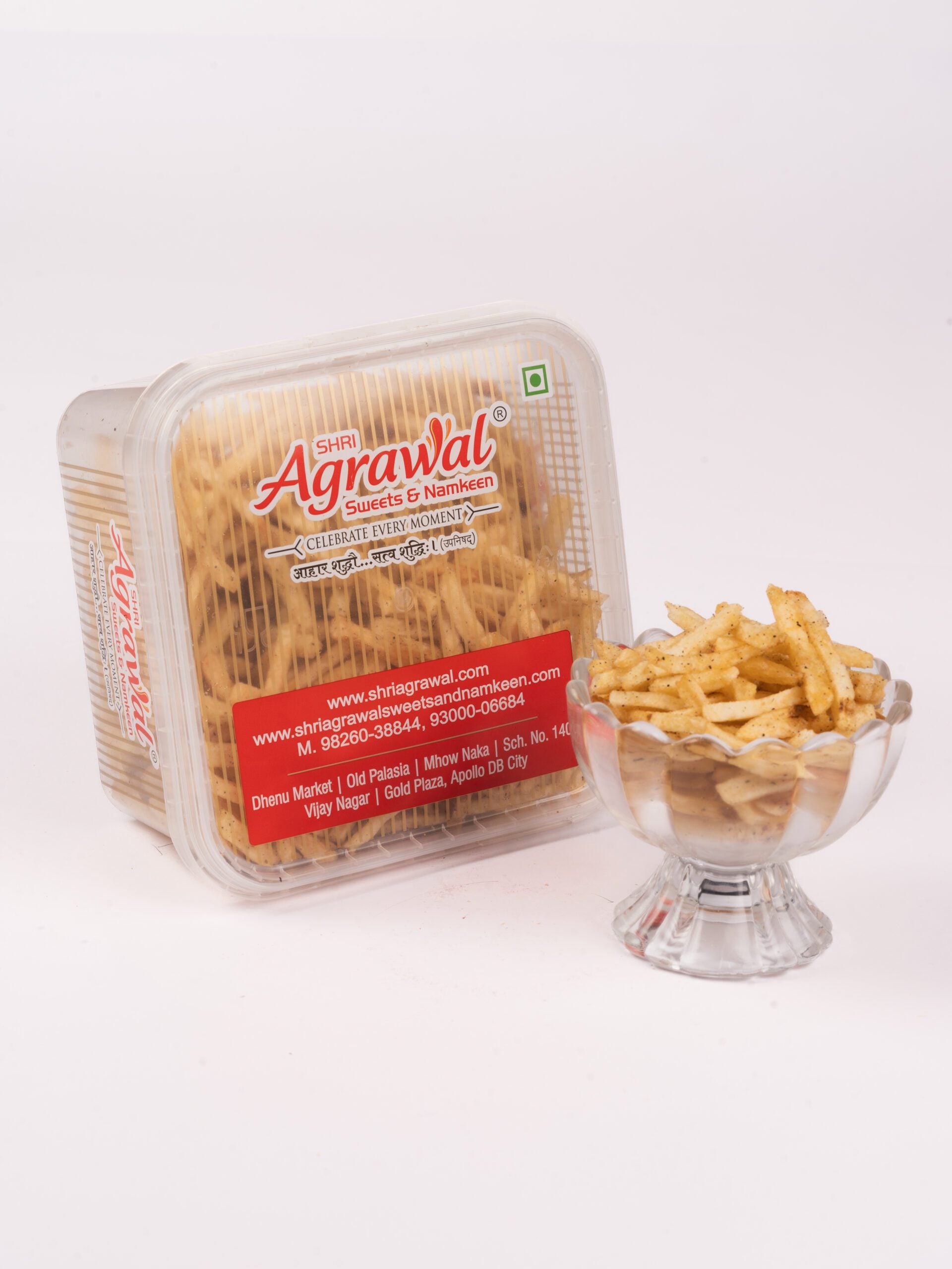 Shri Agrawal Sweets & Namkeen Black Pepper Aloo Lachha - 400 gms