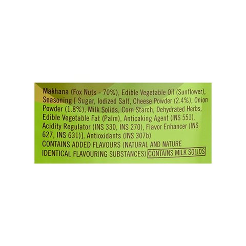 Cream & Onion Roasted Makhana by MOM - Meal Of The Moment - 52 gms