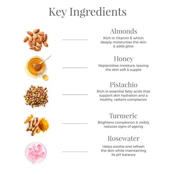 Facial Cleanser Almond, Pistachio & Honey - 30 gms