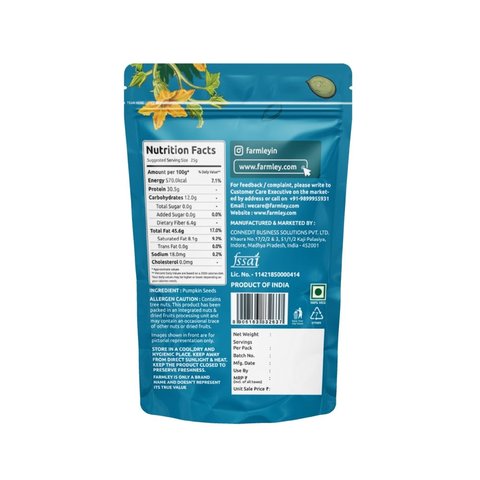 Farmley Premium Pumpkin Seeds (AAA Grade) - 200 gms