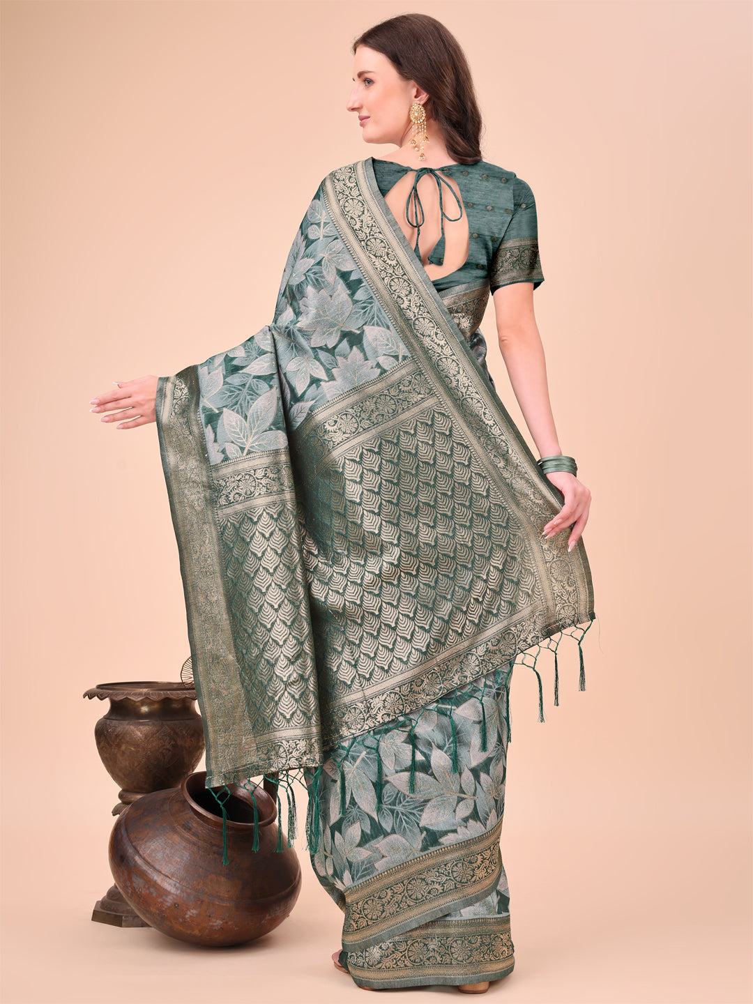 Beautiful Cotton Sarees Collection | Ready To Wear                                SKU - ASFLO1001 to 05