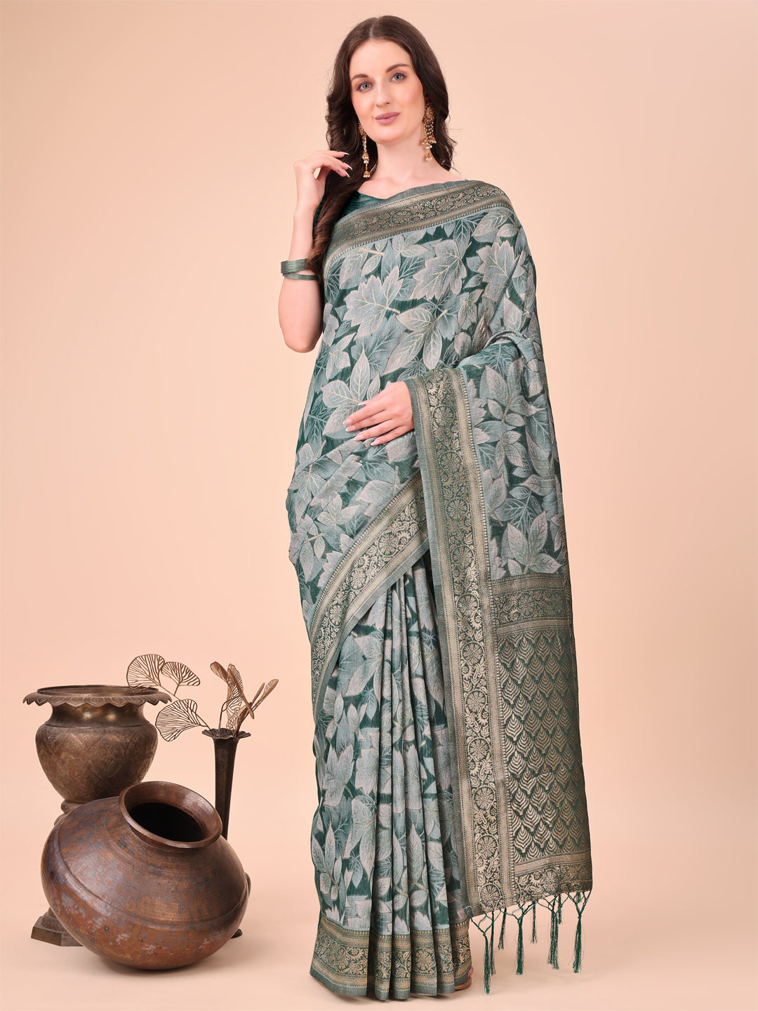 Beautiful Cotton Sarees Collection | Ready To Wear                                SKU - ASFLO1001 to 05