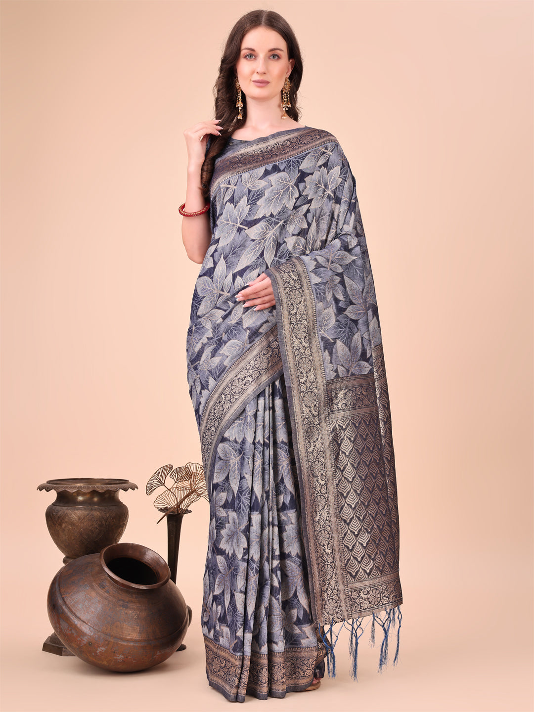 Beautiful Cotton Sarees Collection | Ready To Wear                                SKU - ASFLO1001 to 05