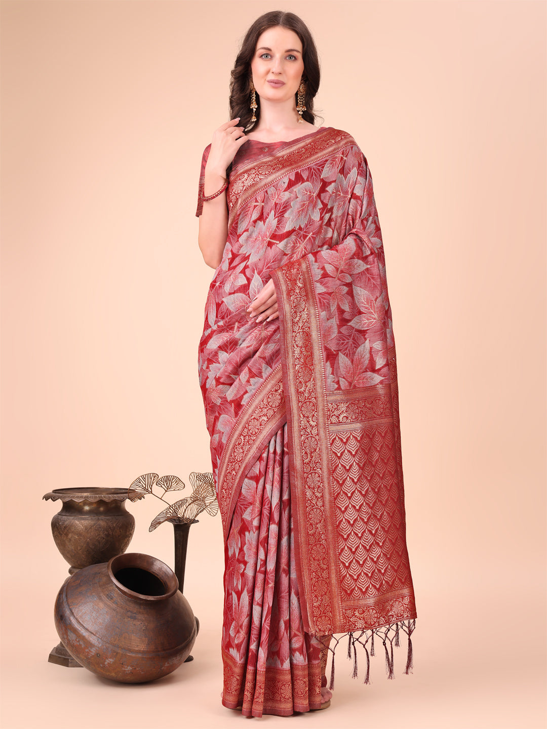Beautiful Cotton Sarees Collection | Ready To Wear                                SKU - ASFLO1001 to 05