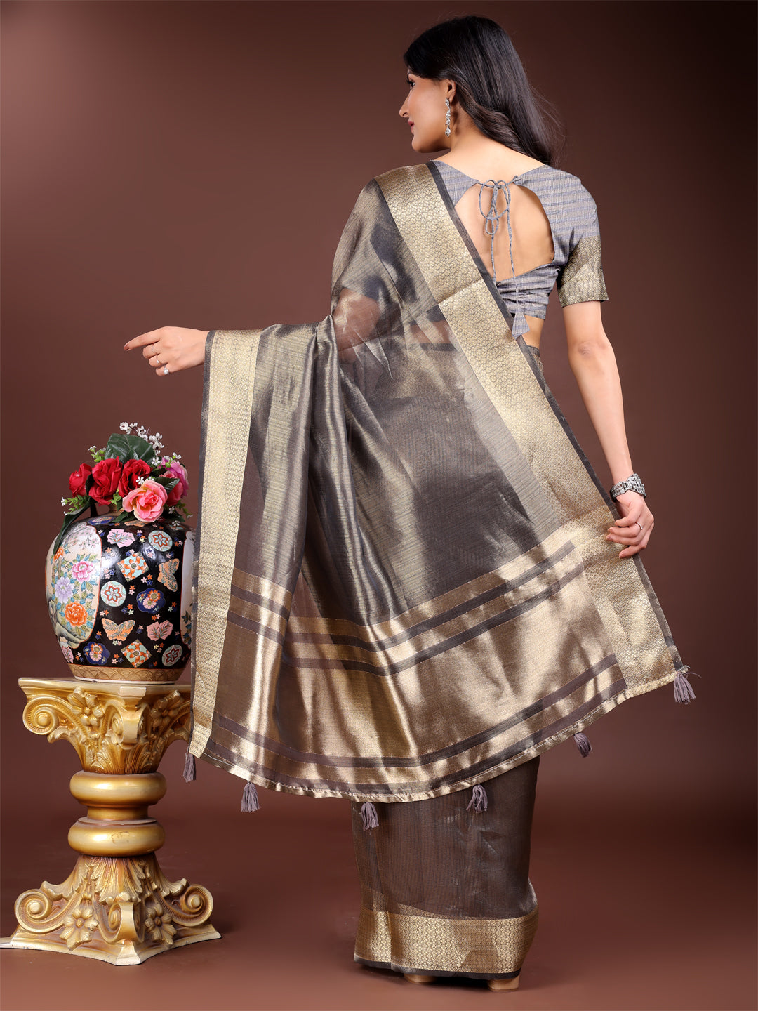Meherbaan Mist Organza Edit  Saree Collection | Ready To Wear     SKU- SWMAR1001 to 06