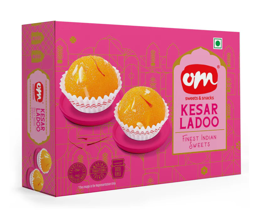 Om Sweets & Snacks Kesar Laddu  - 400 gms