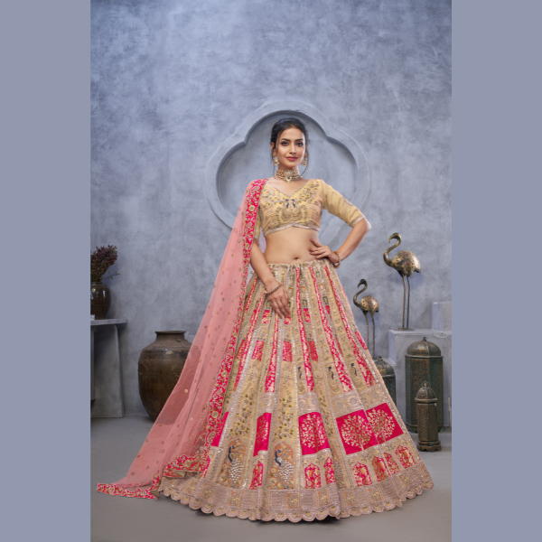 Classic Radiant Magenta Bridal  Silk Lehenga Collection | Ready To Wear