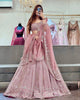 Baby Pink Georgette Sequence Work Lehenga Choli | Ready To Wear