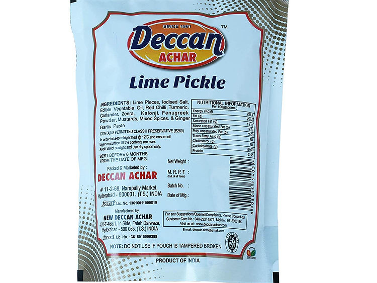 Deccan Achar Lime Pickle - 500 gms