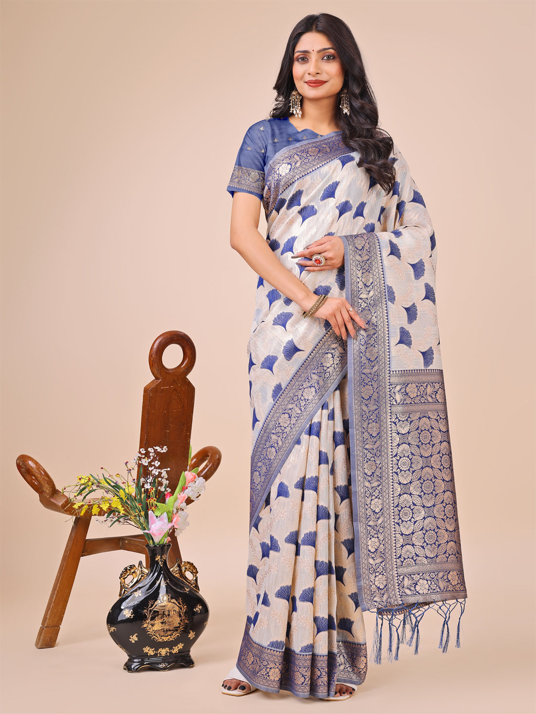 Zehra Zamin Linen Cotton Sarees Collection | Ready To Wear               SKU - ASLIQ1001 to 06