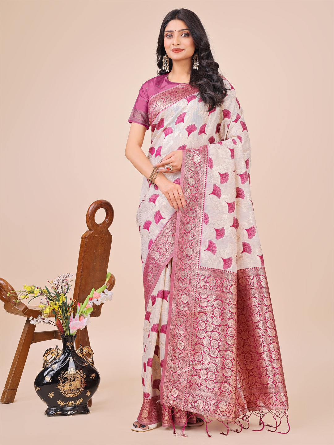Zehra Zamin Linen Cotton Sarees Collection | Ready To Wear               SKU - ASLIQ1001 to 06