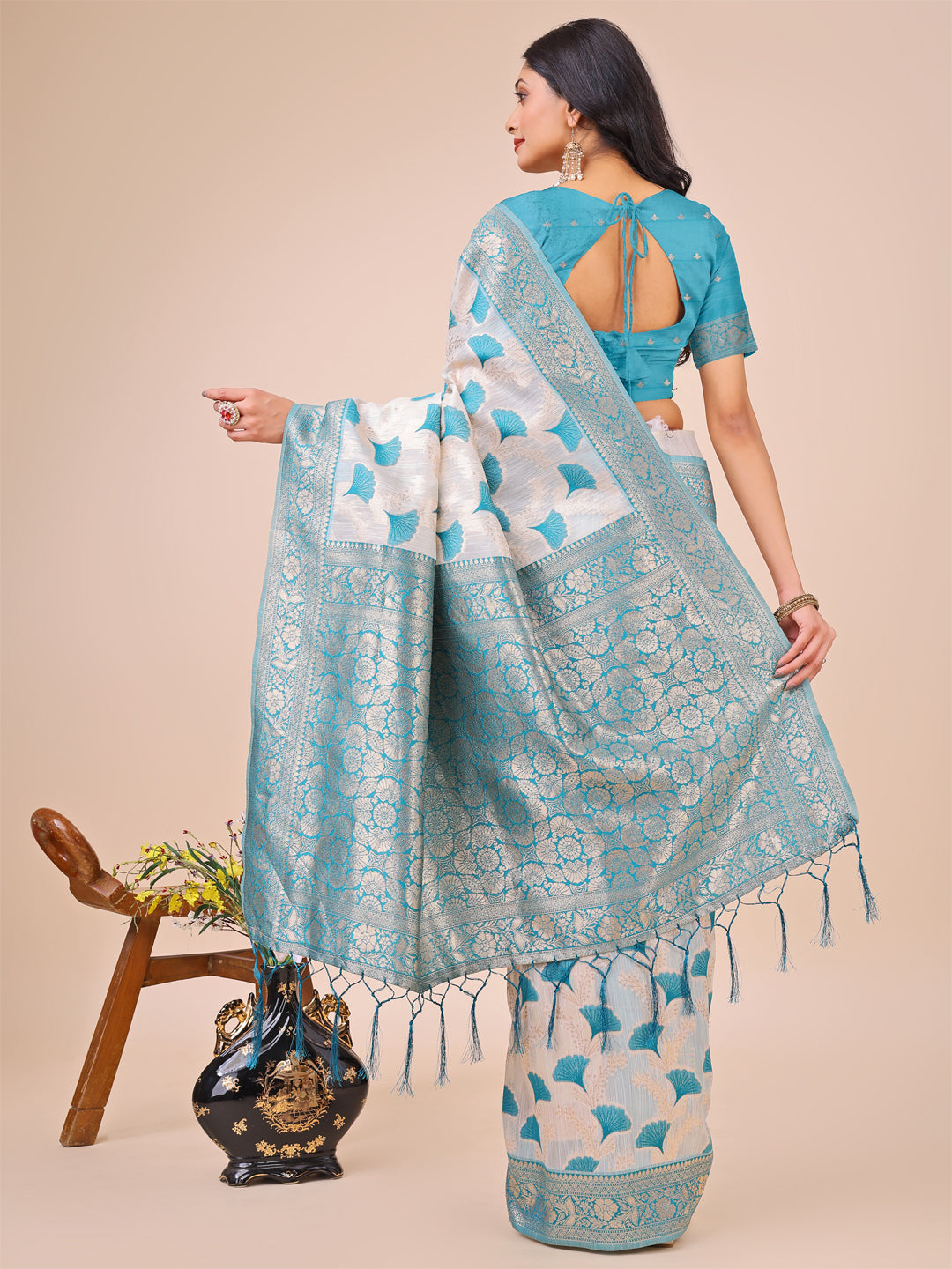 Zehra Zamin Linen Cotton Sarees Collection | Ready To Wear               SKU - ASLIQ1001 to 06