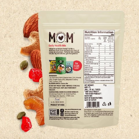 MOM Meal Of The Moment Daily Health Dry Fruit Mix - 75 gms