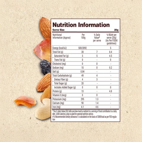 MOM - Meal Of The Moment Panchmeva Dry Fruit Mix - 405 gms