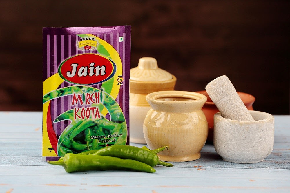 Aslee Paliwala Jain Pickles Mirchi Kutta - 400 gms