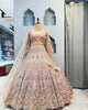Peach Color Net Coding Work Lehenga Choli | Ready To Wear