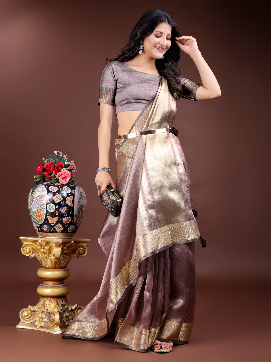 Meherbaan Mist Organza Edit  Saree Collection | Ready To Wear     SKU- SWMAR1001 to 06