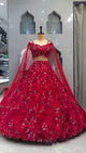 Red Soft Net Sequence Work Lehenga Choli | Ready To Wear