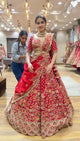 Red Color Georgette Wedding Wear Lehenga Choli | Ready To Wear