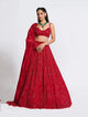 Red Colour Vichitra Silk Embroidery Sequence Design Work Lehenga Choli | Ready To Wear