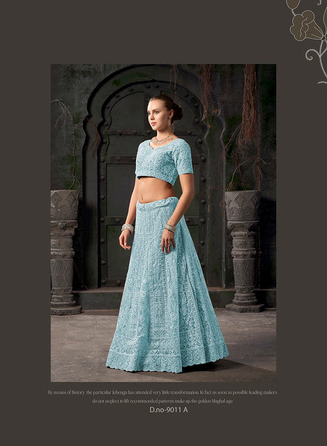 Latest Premium Net With Zarkan Lehenga Collection | Ready To Wear       Code-9011 To 9011C