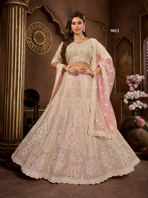 Saawan Saaz Premium Net With Zarkan Lehenga | Ready To Wear                            Code-9012