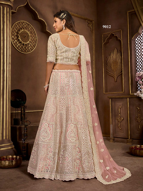 Saawan Saaz Premium Net With Zarkan Lehenga | Ready To Wear                            Code-9012