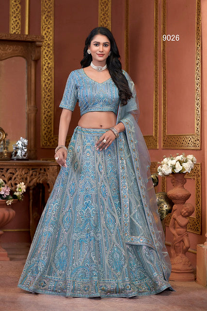 Classic Premium Net Lehenga Couture  | Ready To Wear                                     Code-9026