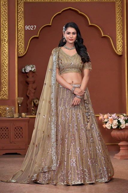Meera Mohar Premium Net Bridal Lehenga | Ready To Wear                                       Code-9027