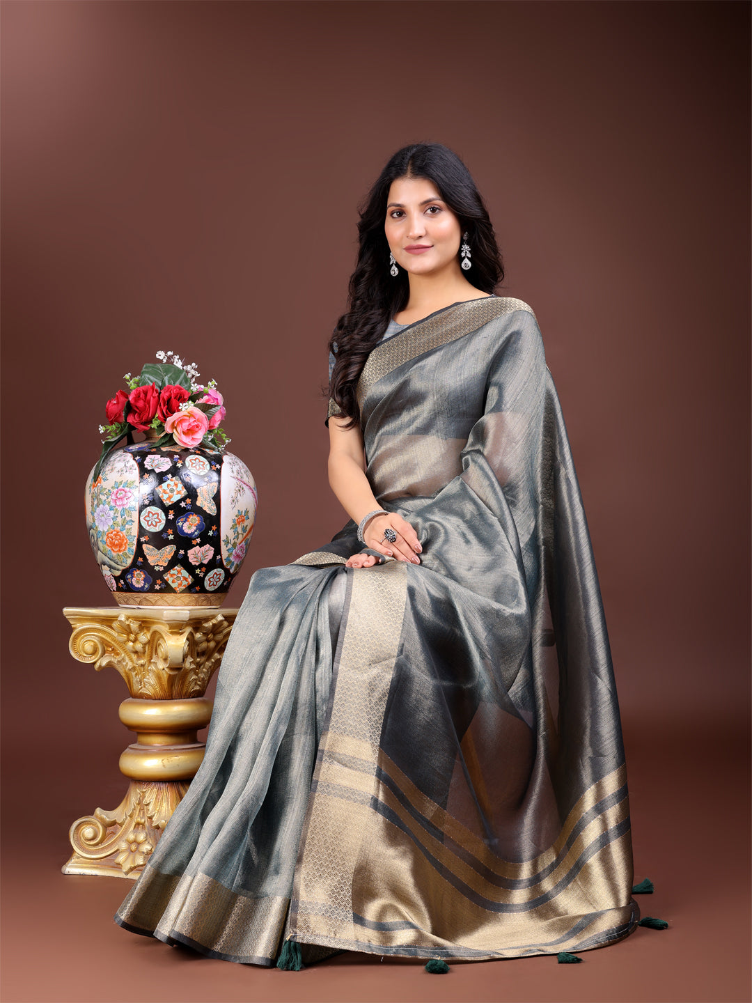 Meherbaan Mist Organza Edit  Saree Collection | Ready To Wear     SKU- SWMAR1001 to 06