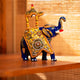Traditional Ambabari Elephant Statue with Meenakari & Stone Work