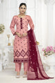 Pure Roman Silk Beautiful Suit Set | Ready To Wear
