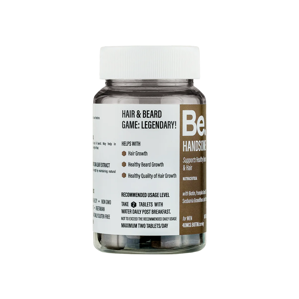 The Be Life Support Healthy Beard & Hair - 60 Tablets