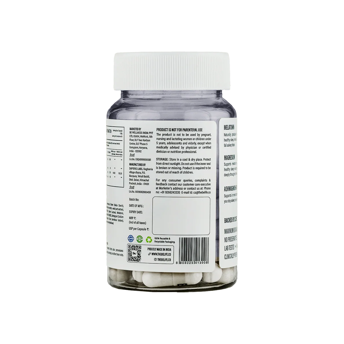 The Be Life Support Healthy Sleep - 60 Capsules