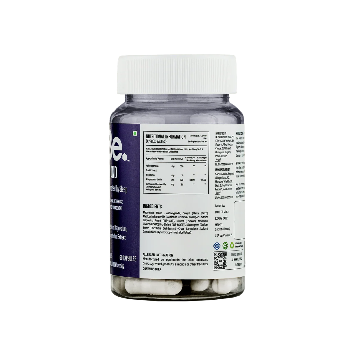 The Be Life Support Healthy Sleep - 60 Capsules