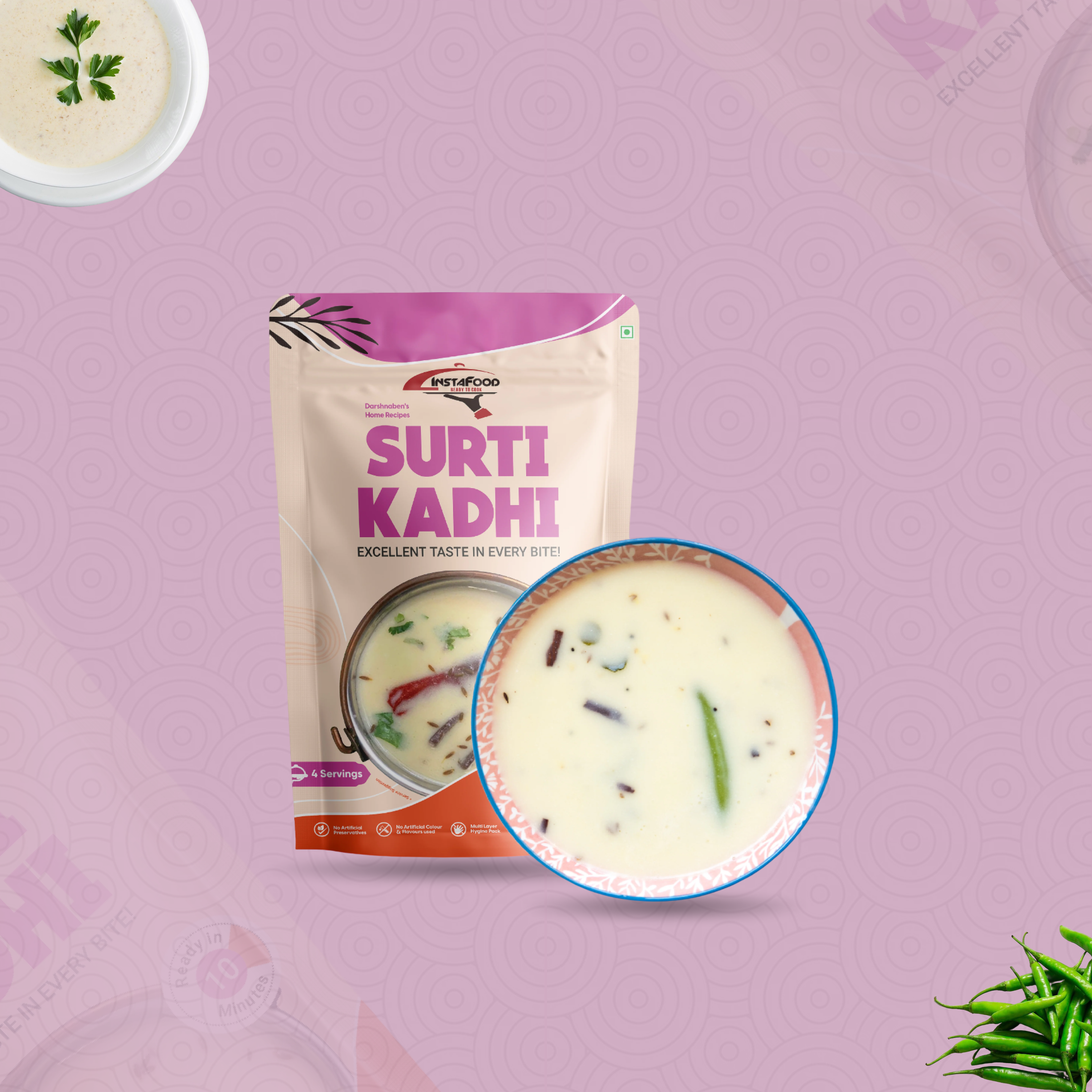 Sheta Exports Surti Kadhi – 150 gms | After Cooking Gets 1 LTR to Serve | Ready To Eat
