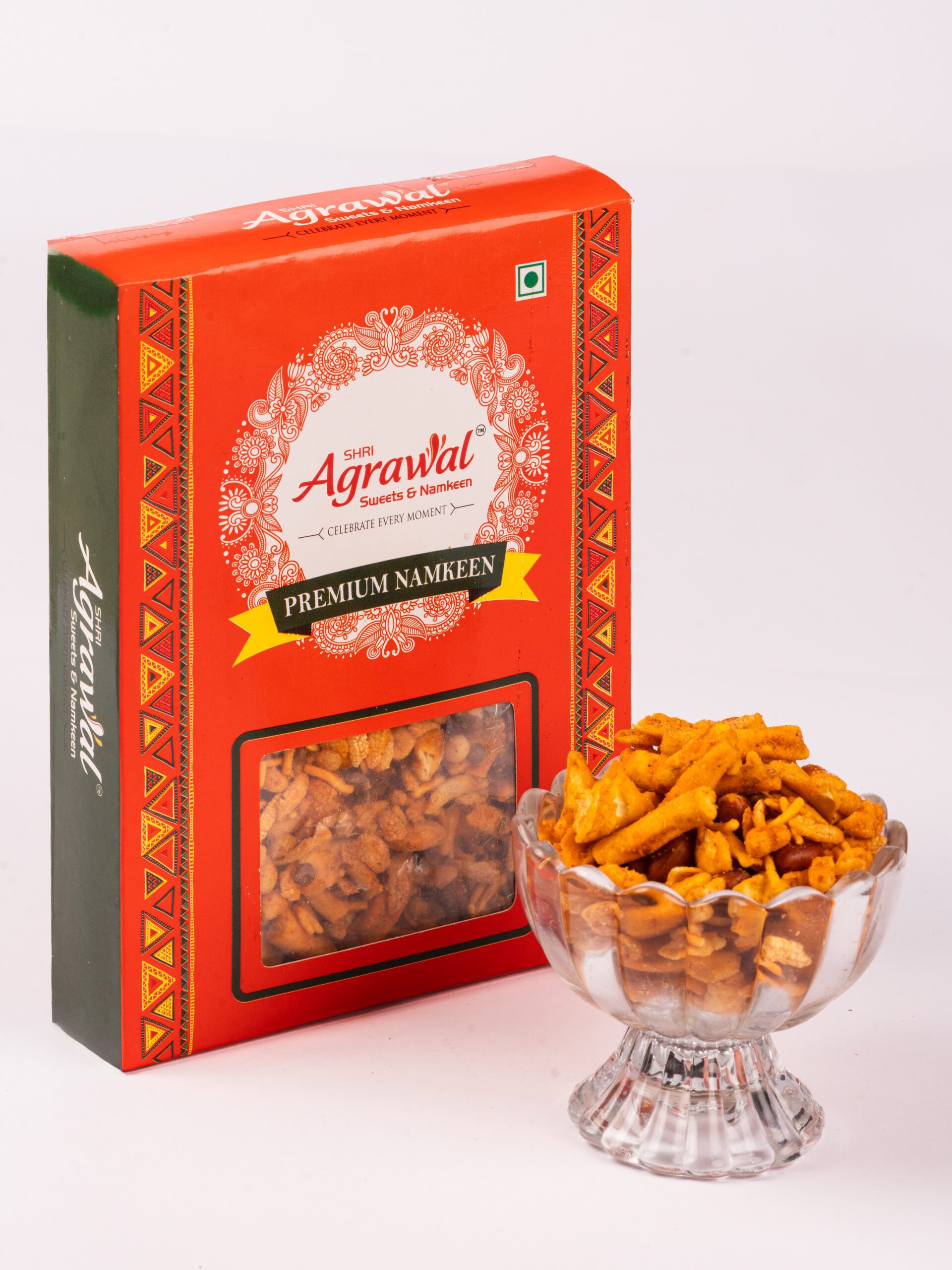 Shri Agrawal Sweets & Namkeen Tikha Mitha Mixture - 500 gms